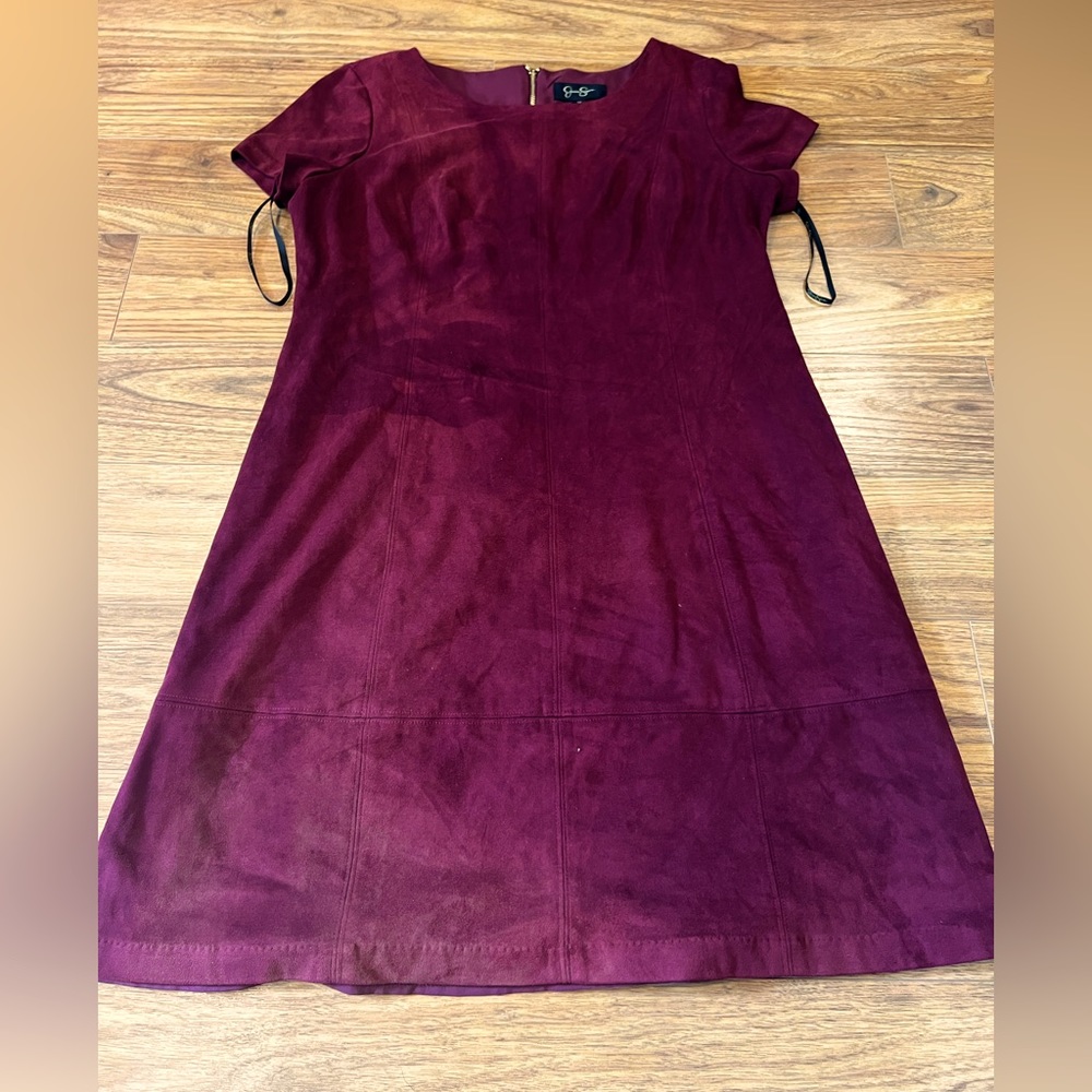 Jessica Simpson Burgundy velour dress size 14